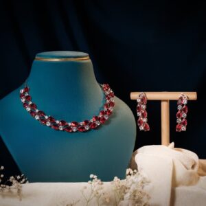 Ruby Royale AD Necklace Set - 30% OFF