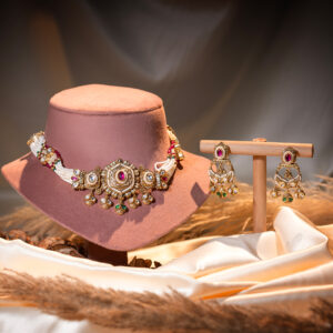 Regalisse Pearl Kundan choker Set - 30% OFF