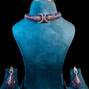 AD Bluestone Choker Set – Bold & Beautiful Charm