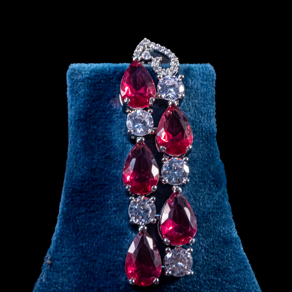 AD Ruby Stone Necklace – Timeless Ruby Radiance - Image 2