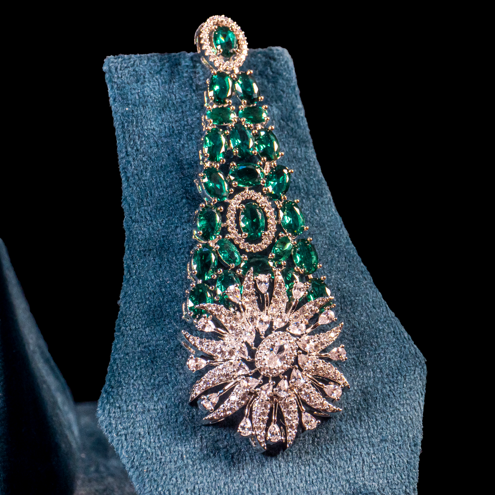 AD Stone Choker Set – Radiance in Green - Image 2