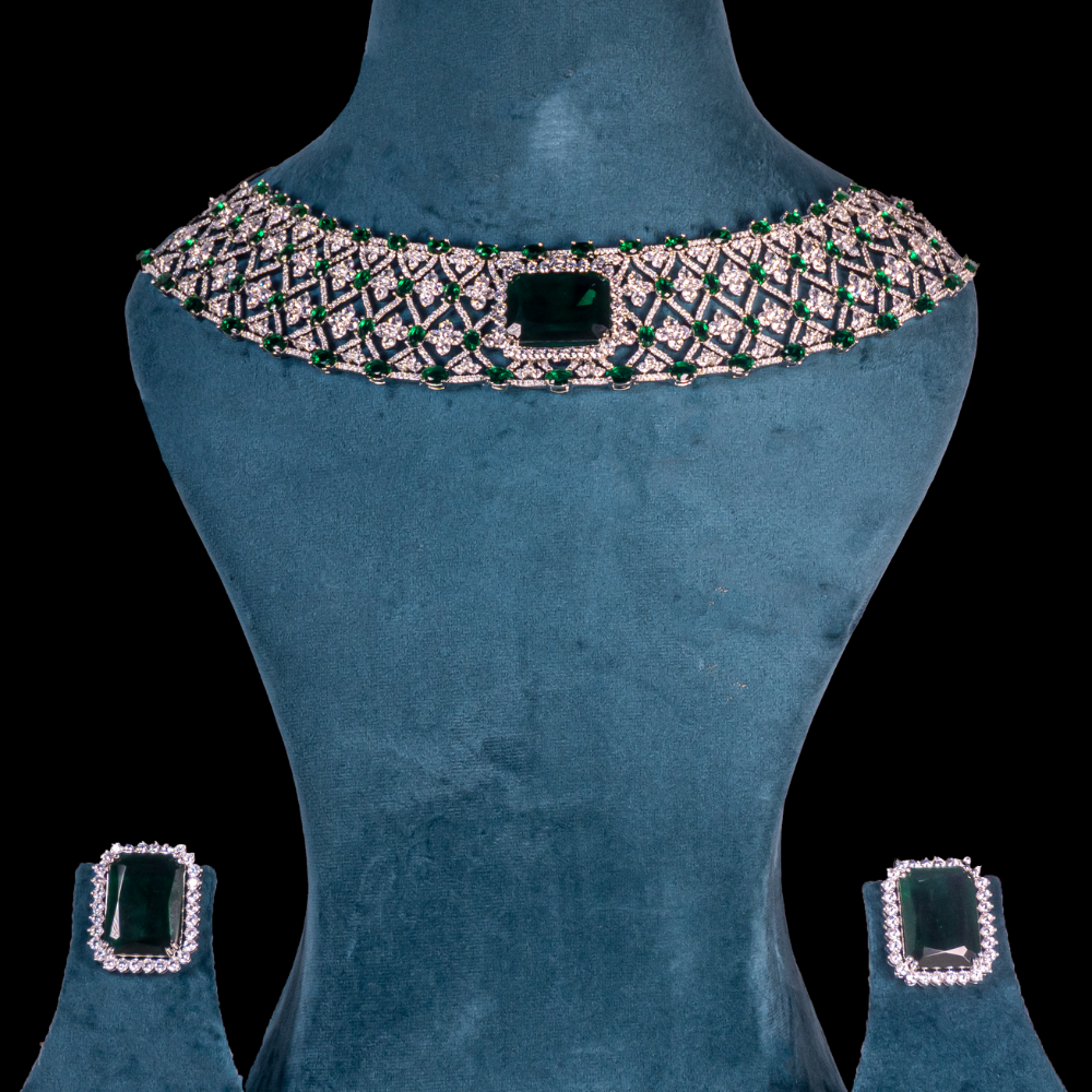 American Diamond Choker Set – Sparkle with Sophistication