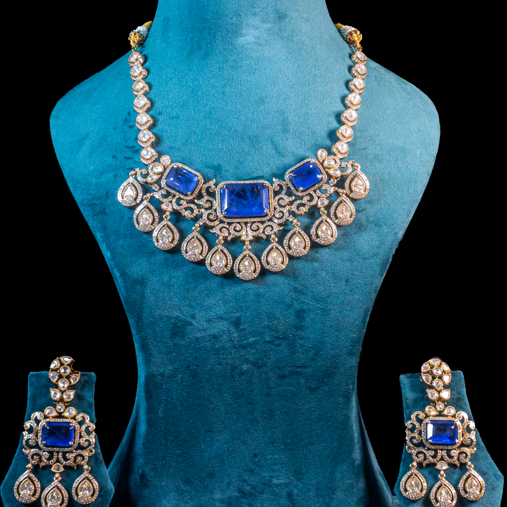 Dabi Kundan Set – Purple Royal Elegance