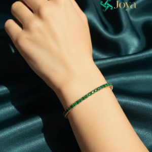Emerald Glow Anti-Tarnish Tennis Bracelet