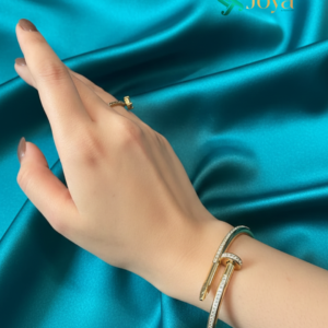 Joya Eterna Luxe Anti-Tarnish Gold Nail Cuff Bracelet